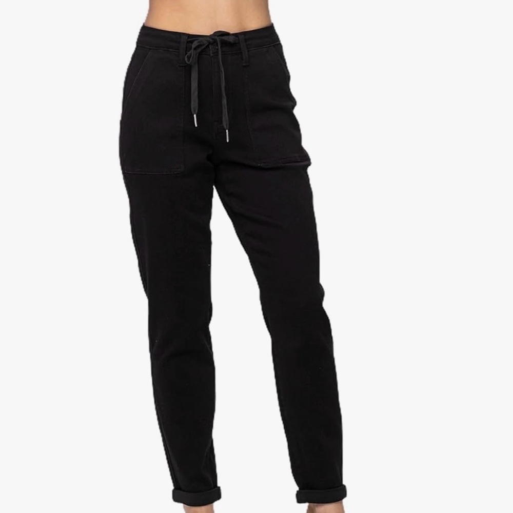 Judy Blue High Waisted Black Jogger Jeans